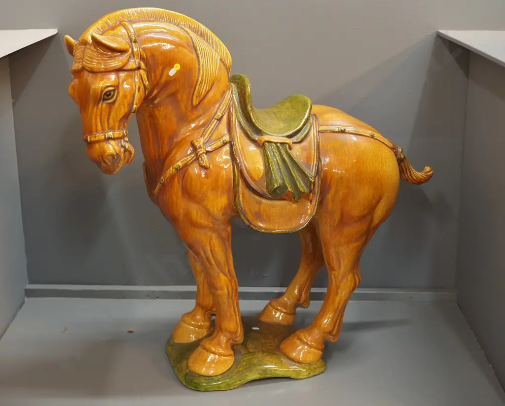 large Italian made porcelain Tang horse figure H870 L890 W340 Image 1++