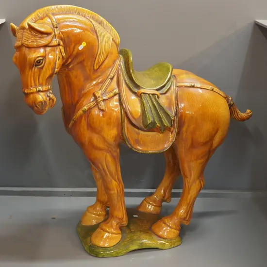 large Italian made porcelain Tang horse figure H870 L890 W340