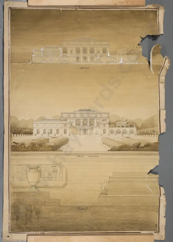 large 4-volume folio of architectural plans and photos- McKim, Mead & White 1879-1915, plus 2 large drawings Image 1++