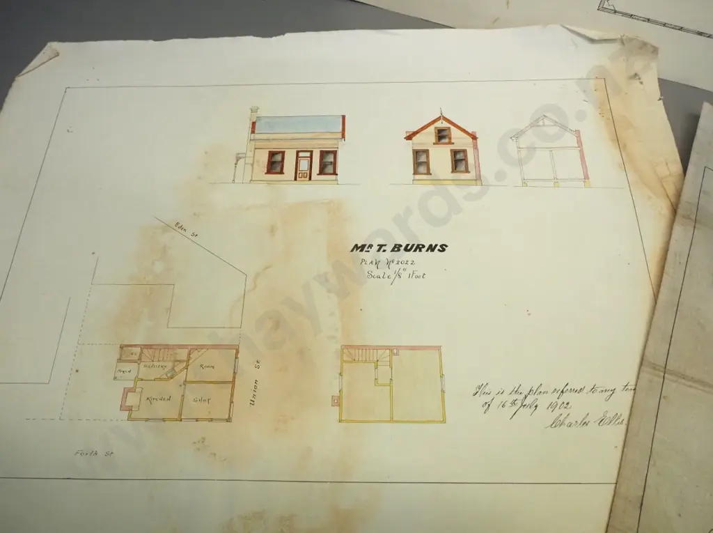 5x architectural plans for Dunedin houses  (varying condition) Image 1++
