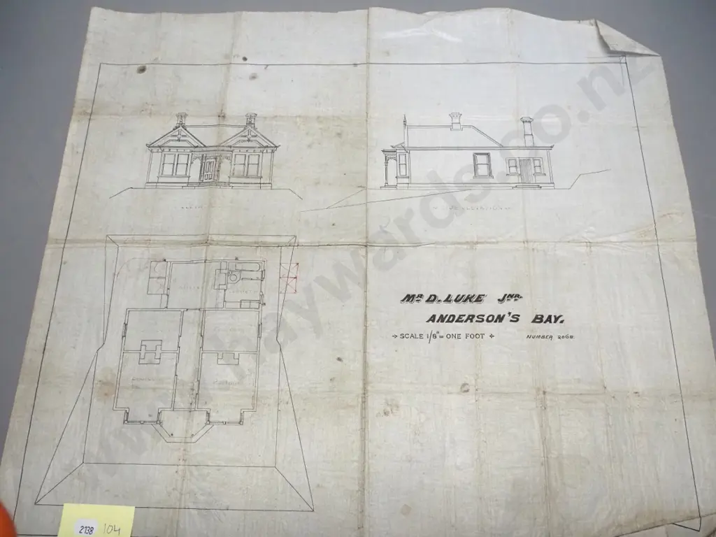 5x architectural plans for Dunedin houses  (varying condition) Image 1++