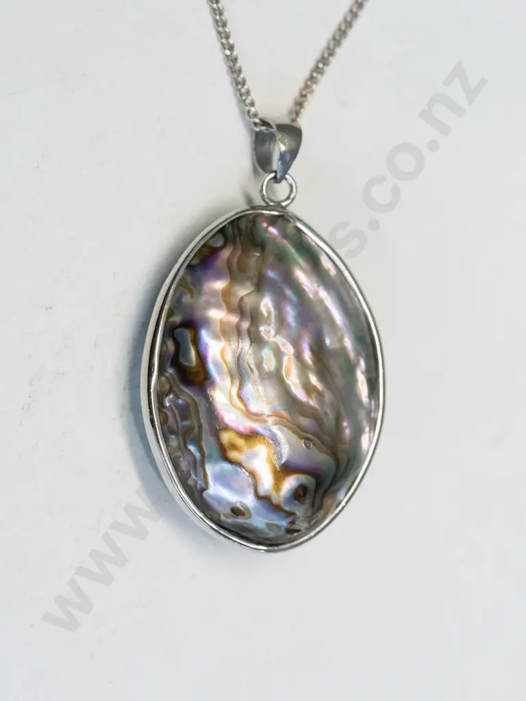 paua shell necklace chain stamped 925 Image 1++