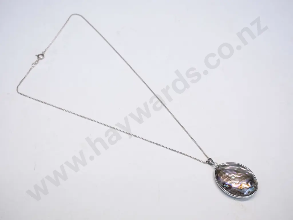 paua shell necklace chain stamped 925 Image 1++