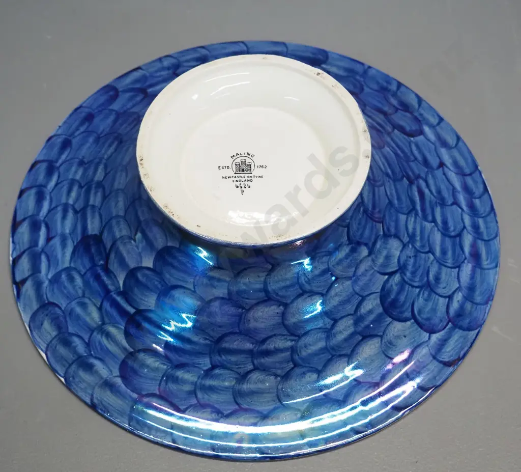 Maling Springtime large thumbprint blue bowl D-270 Image 1++