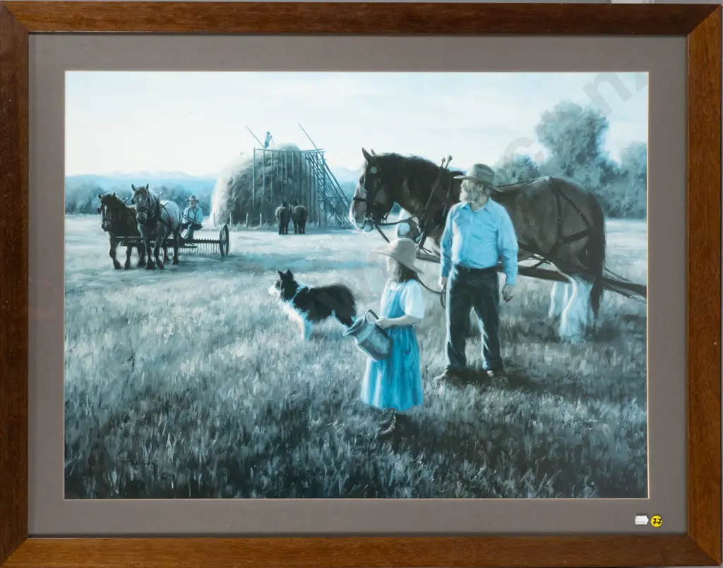 framed print - hay harvest  H-520 W-740 Image 1++
