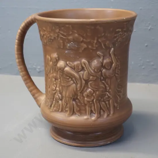 English handled vase with raised design No. 1125 - see photo for maker's mark. H-180 W-180