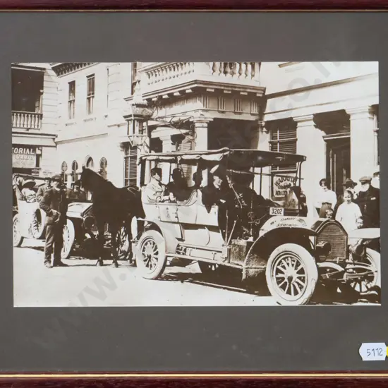 framed reproduction photographic print "Main St Queenstown" H-153 W-225