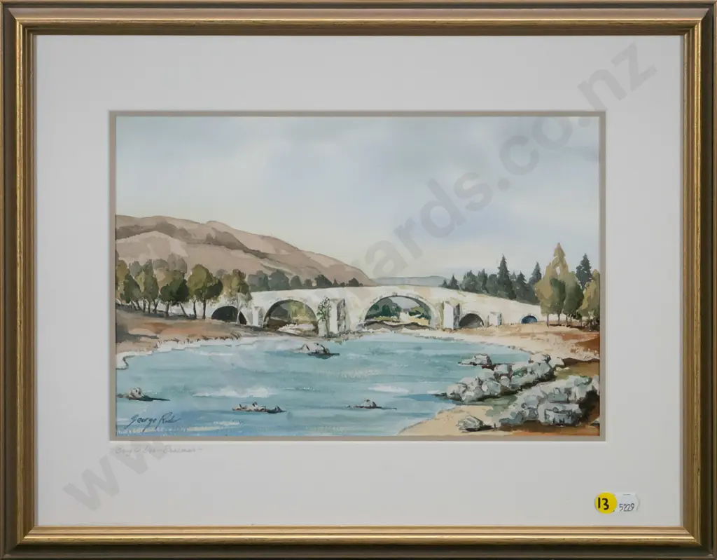 framed George Rider print -  "Brig O Dee - Braemar' H-210 W-320 Image 1++