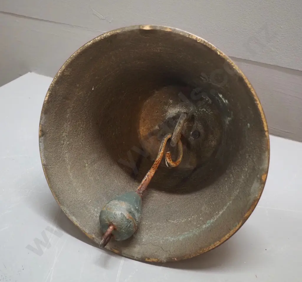 very heavy cast brass bell H-240 D-230 at widest Image 1++