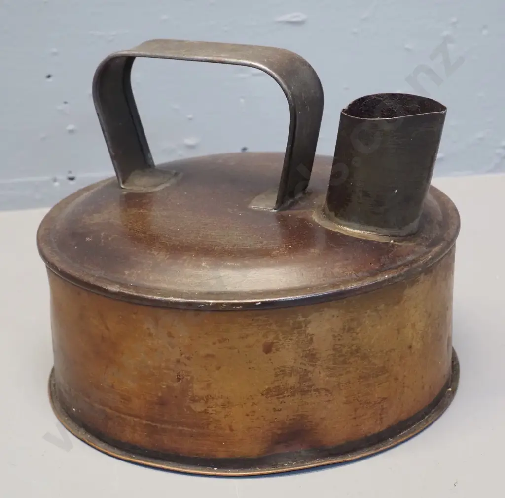 vintage copper and tin stove kettle H-160 D-210 Image 1++