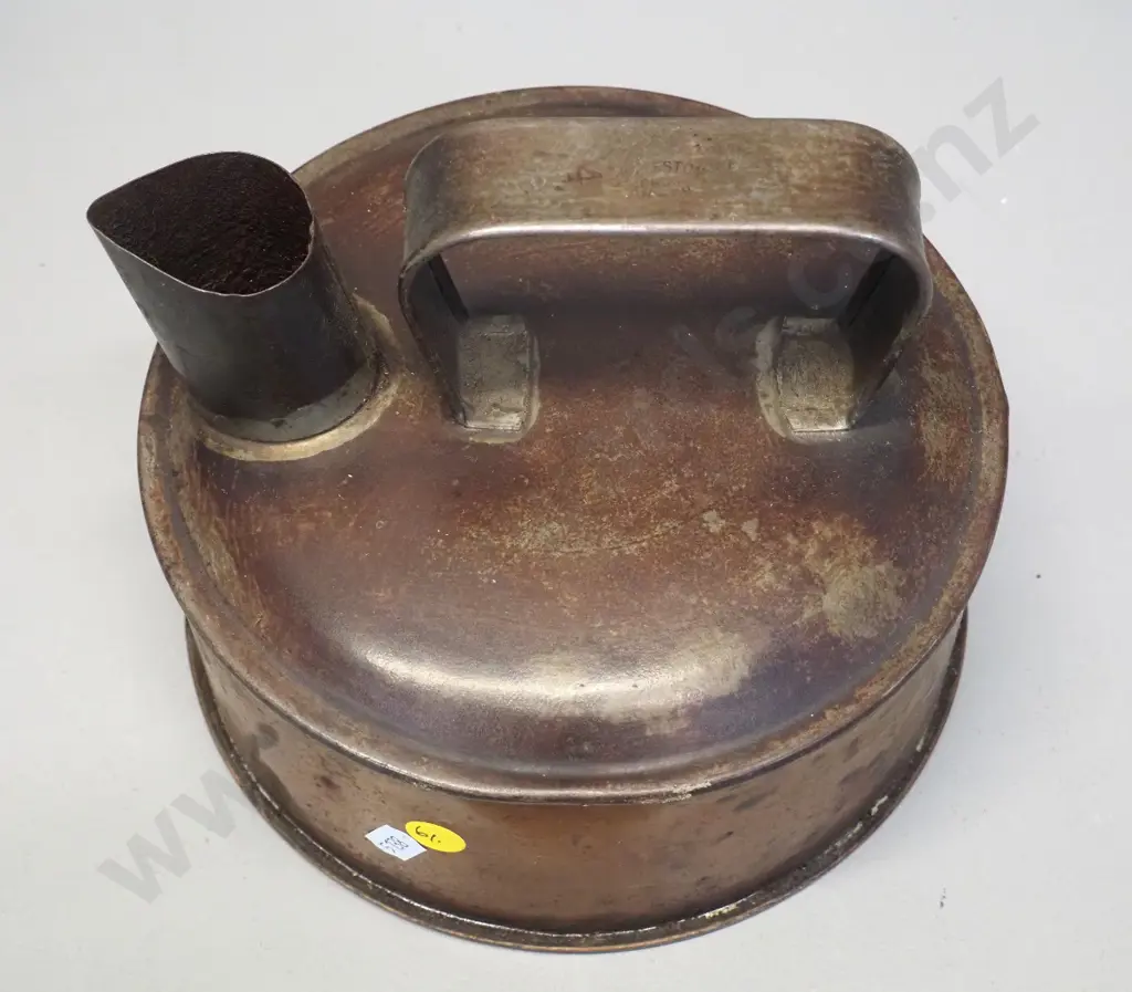 vintage copper and tin stove kettle H-160 D-210 Image 1++