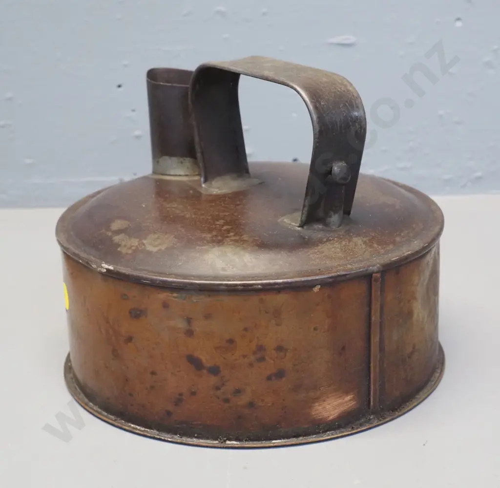 vintage copper and tin stove kettle H-160 D-210 Image 1++
