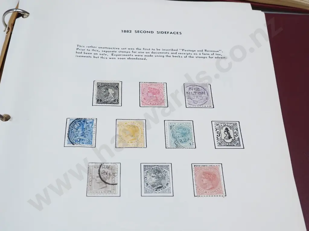 4 New Zealand stamp albums - 1874 thru 1980s Image 1++