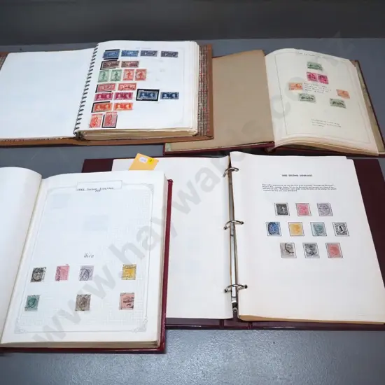 4 New Zealand stamp albums - 1874 thru 1980s