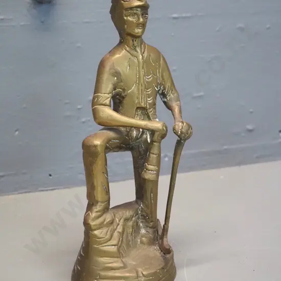 cast brass figure of a miner H-220