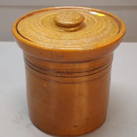 Luke Adams Sydenham salt-glazed stoneware lidded storage jar - H-180 D-180