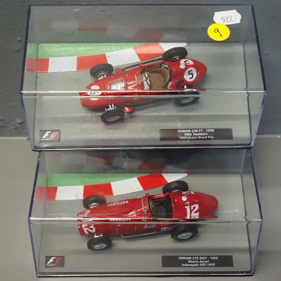 2 die-cast 1:43 scale Formula 1 racing cars - 1952 Alberto Ascari and 1958 Mike Hawthorn