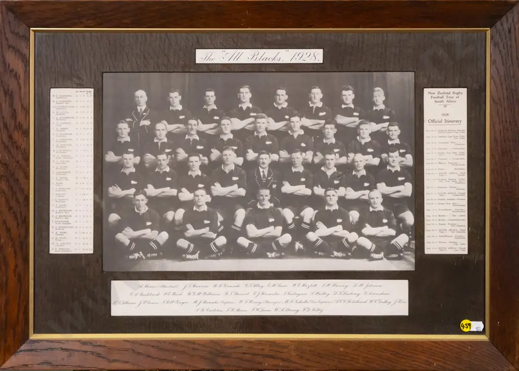 framed reproduction photographic print - All Blacks 1928 H-360 W-540 Image 1++