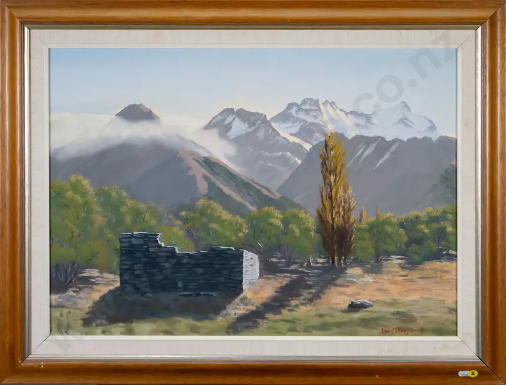 Les Gillespie '92 - framed oil "Glenorchy Autumn" H-420 W-600 Image 1++