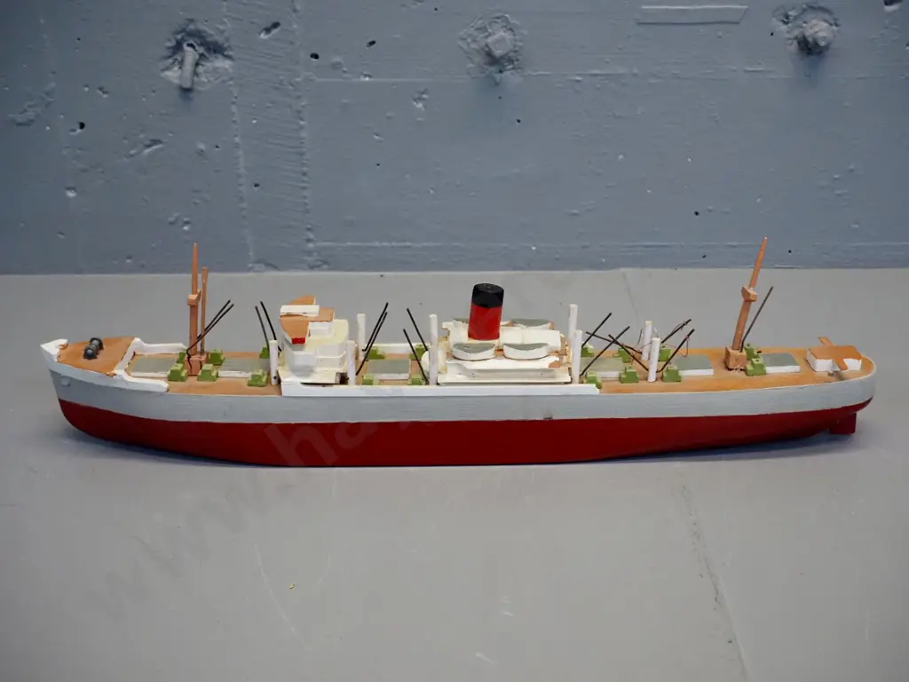 hand painted wooden ship model - unknown freight ship H-130 L-510 Image 1++
