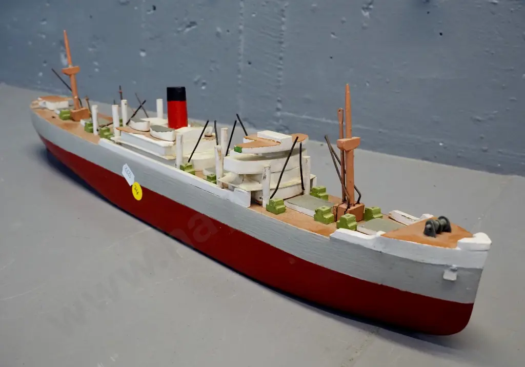 hand painted wooden ship model - unknown freight ship H-130 L-510 Image 1++