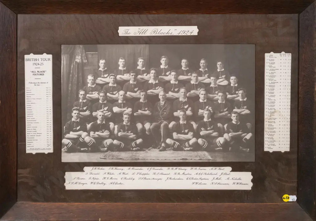 framed reproduction photographic print - All Blacks 1924 H-360 W-540 Image 1++