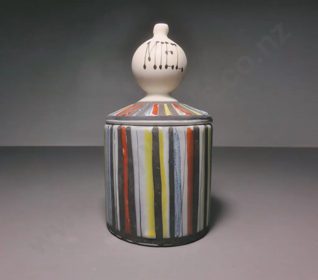 Mid-century Roger Capron of Vallauris, southern France, lidded vessel Image 1++
