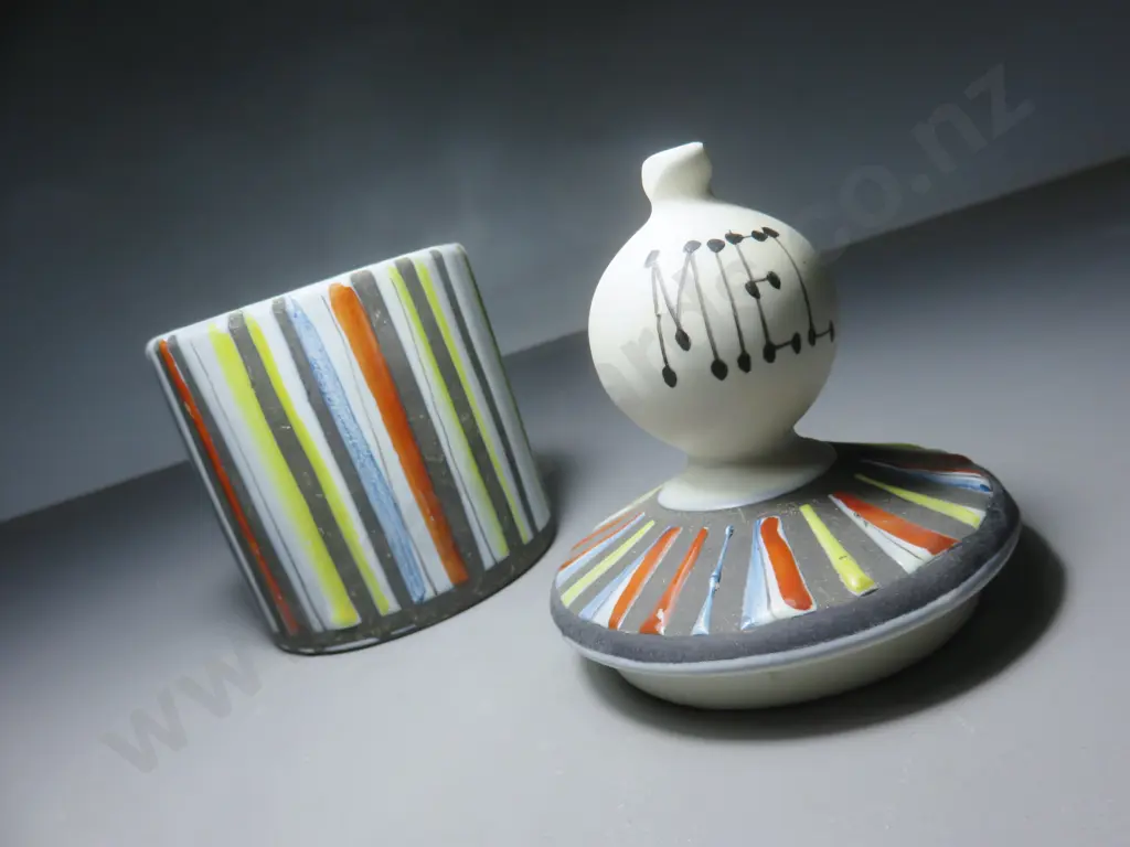 Mid-century Roger Capron of Vallauris, southern France, lidded vessel Image 1++