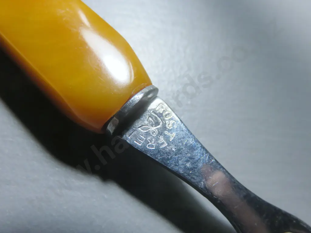 Rostfrei Solingen art deco Bakelite Dice Cocktail Fork Set Image 1++