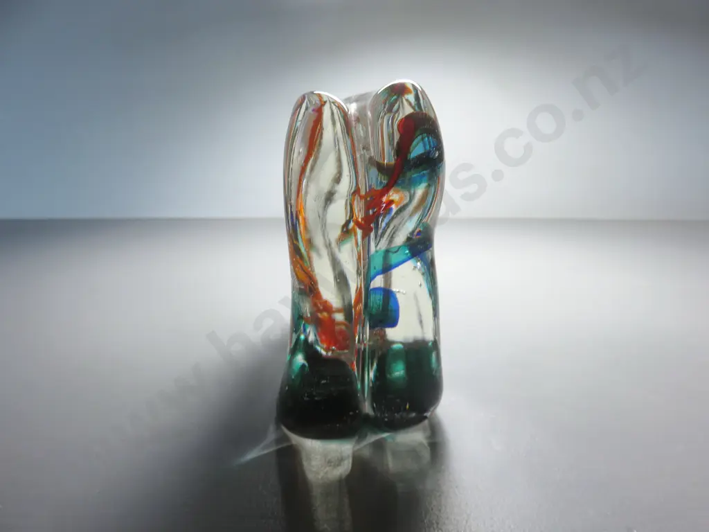 Superb mid-century decorative art glass murano aquarium block Image 1++
