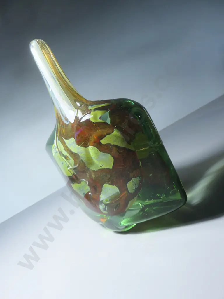 Early Mdina of Malta Fish Head art glass vase Image 1++