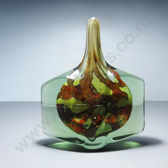 Early Mdina of Malta Fish Head art glass vase