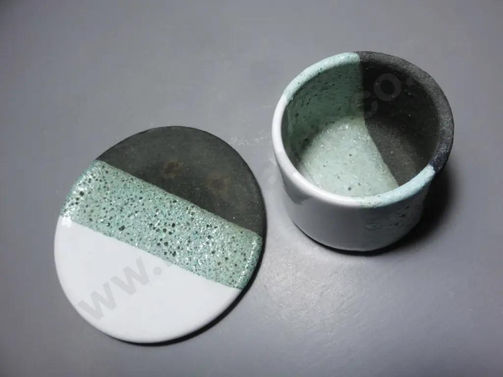Mid-century Ettore Sottsass designed Bitossi of Italy Beaker and Saucer set Image 1++
