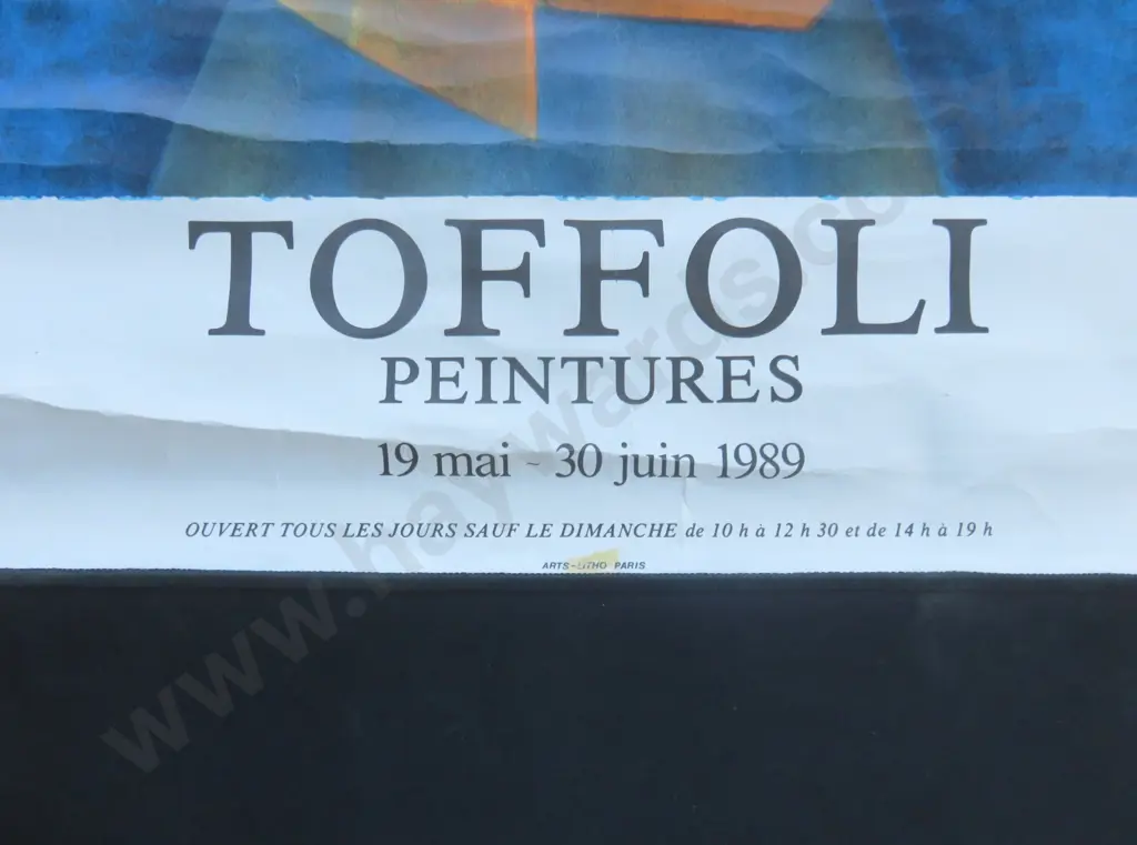 1989 Paris Gallery exhibition print featuring the work of Louis Toffoli Image 1++