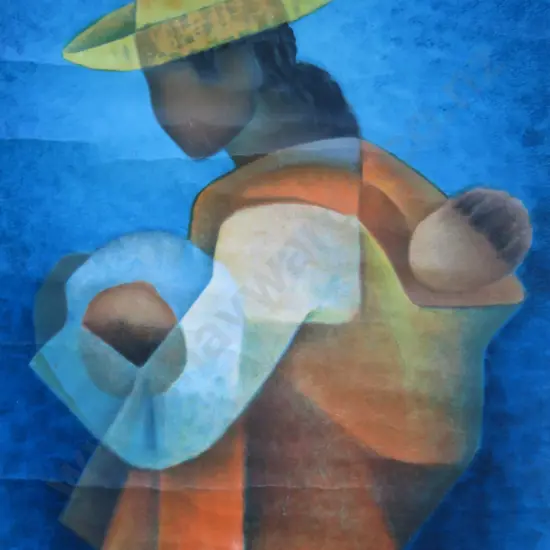 1989 Paris Gallery exhibition print featuring the work of Louis Toffoli