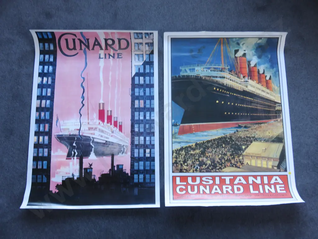 6 large shipping posters featuring period vessels Image 1++