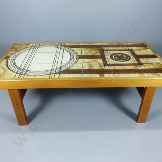 Large Vintage Trioh of Denmark tiled top coffee table
