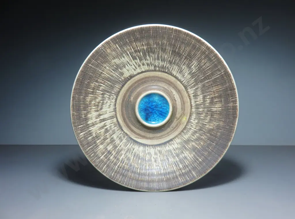 Early Purbeck pottery textured charger / open bowl Image 1++