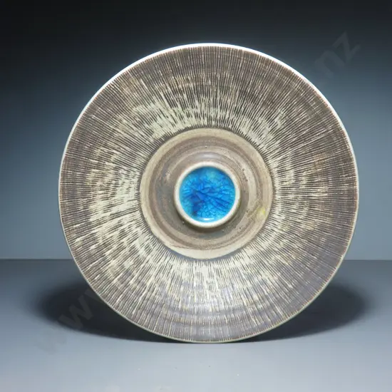 Early Purbeck pottery textured charger / open bowl