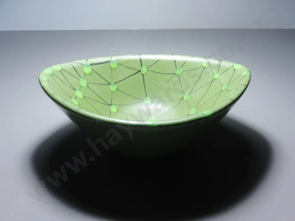 Mid-century Aldo Londi for Bitossi of Italy green bowl Image 1++