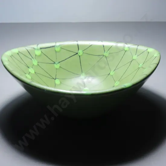 Mid-century Aldo Londi for Bitossi of Italy green bowl