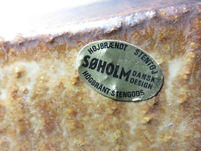 Mid-Century Scandinavian stoneware wall plaque by joseph Simon for the Danish studio Søholm Image 1++