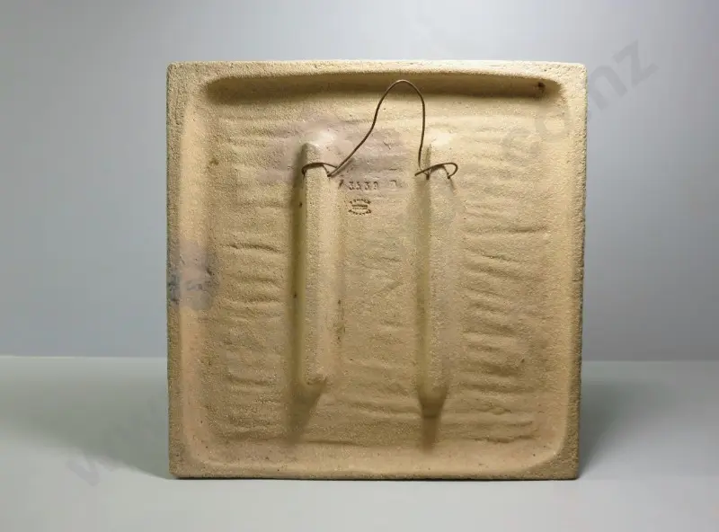 Scandinavian stoneware wall plaque from the Danish studio of Søholm Image 1++