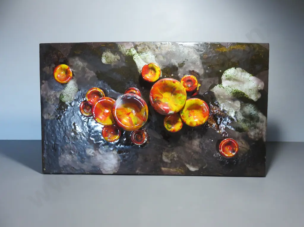 Superb oversized Ruscha of West Germany “Mushroom” wall plaque Image 1++