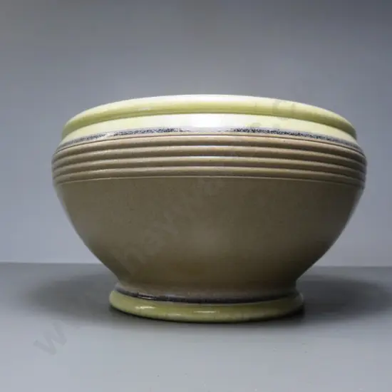 Early 20th century art deco styled Burton pottery bowl