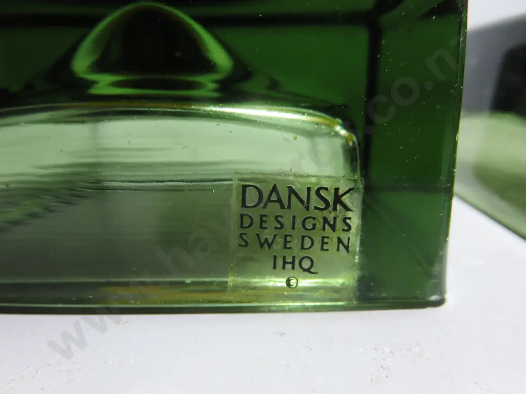 Matched pair of vintage Scandinavian Dansk Designs Art Glass Candle Holders Image 1++