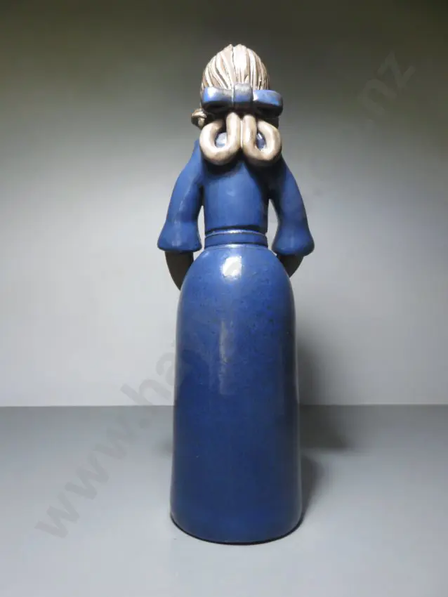 Huge period Scandinavian female folk art pottery figure from the Swedish studio of 
Elbogen, Malmö Image 1++