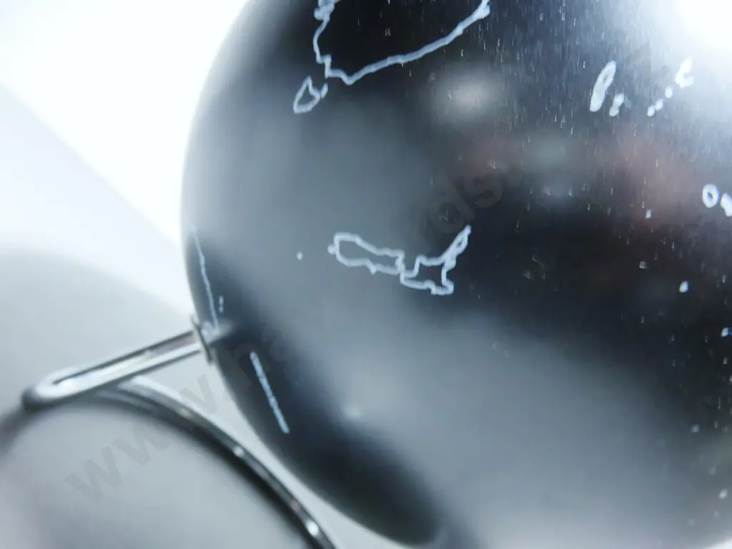 Contemporary black globe on metal chromed stand Image 1++