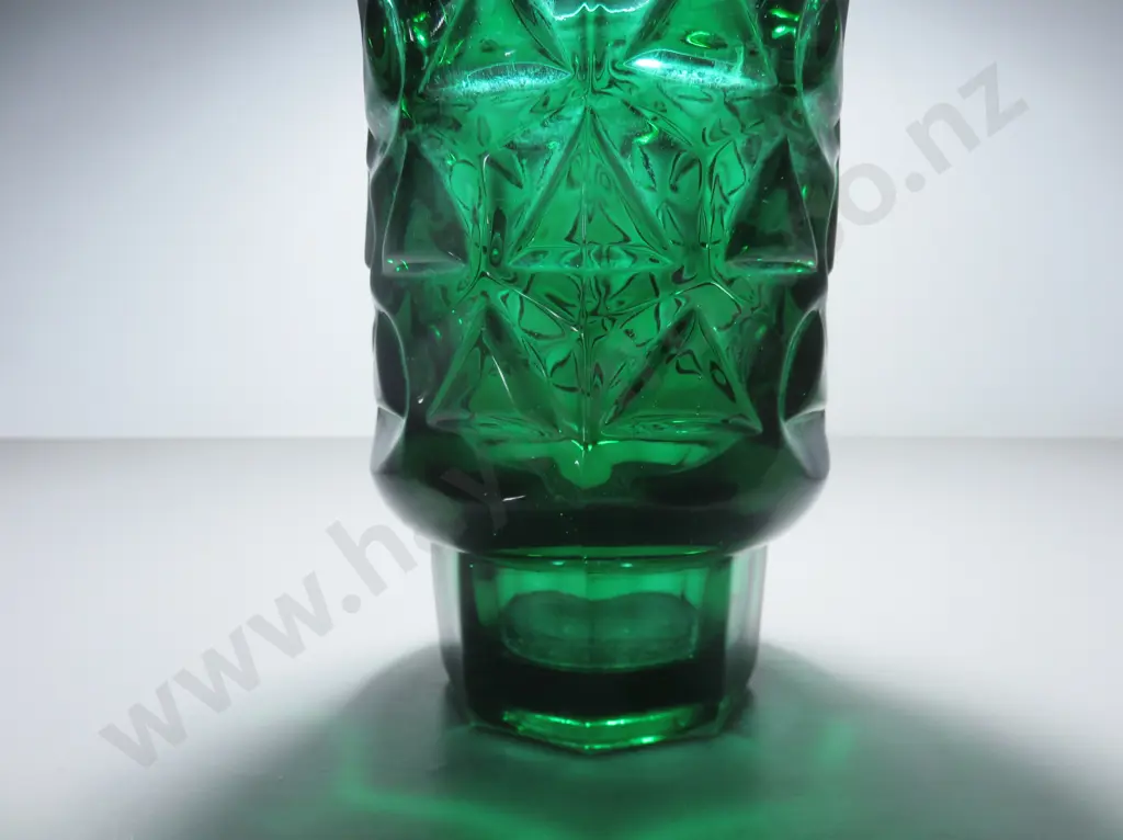 Vintage Bohemian pressed glass vase Image 1++