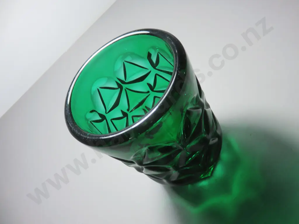 Vintage Bohemian pressed glass vase Image 1++